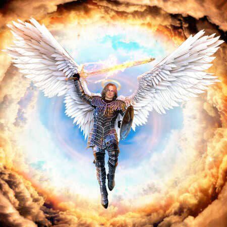 Erzengel Michael um Hilfe bitten Erzengel Michael schwingt Schwert