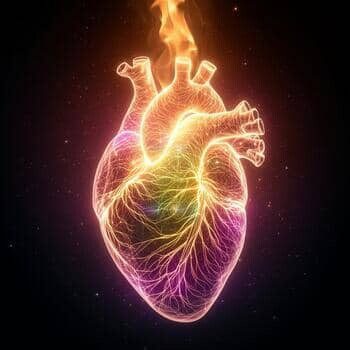 Herzchakra-Aktivierung durch Erzengel Lumiel mit magenta-smaragdgrünem Licht.